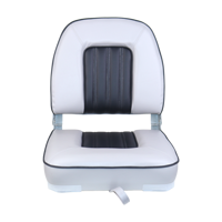 Siège de bateau marin pliable en cuir PU imperméable, siège de pêche rabattable pour bateau à fond plat, chaise pour yacht et petite embarcation