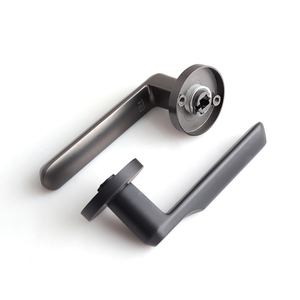 Oukali European Furniture Brushed Gold <strong>Door</strong> Handle Springs <strong>Main</strong> Wooden Privacy Pull Handles for <strong>Doors</strong> With Key <strong>Lock</strong> - Product Image 5