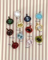 Collier pendentif personnalisé étanche avec pierre de naissance, zircon coloré, cordon tressé, hypoallergénique, idéal pour les cadeaux