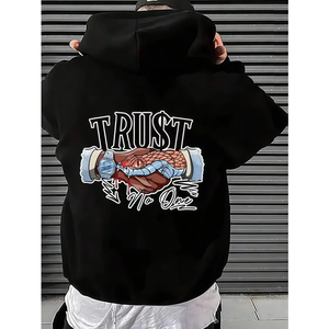 Sudadera con Capucha de Alta Calidad 100% Algodón 450gsm para Hombre, Estilo Deportivo, Estampado Puff, Sudadera Gruesa para Hombre - Product Image 6