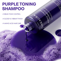 Shampooing OAKAURA pour cheveux blonds, gris, argentés et violets, protection de la couleur, sans sulfate, kératine hydrolysée, shampooing violet pour cheveux blonds