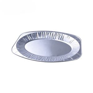 RE3G 320/990/1400/2270ml Platos Redondos y Ovalados de Papel de Aluminio Reciclables Desechables para Restaurantes, para Pescado - Product Image 1