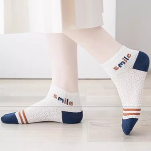 Smiley Face Ankle Socks Women Breathable Cotton Short Socks Summer Spring Autumn Low Cut Trendy Casual Style - Product Image 3