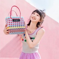 Sac fourre-tout en paille tressée pour femme, style Ins, fait main, tendance streetwear, idéal pour les vacances, inspiré des influenceuses