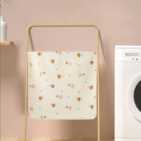Nouveau 2026 Tapis à langer pour bébé 50x70cm en bambou et élasthanne doux, avec couche intermédiaire en TPU imperméable et dos en tissu éponge de polyester respirant, protège-draps anti-urine