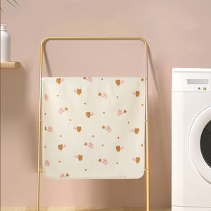 Nouveau 2026 Tapis à langer pour bébé 50x70cm en bambou et élasthanne doux, avec <span class=keywords><strong>couche</strong></span> intermédiaire en TPU imperméable et dos en tissu éponge de polyester respirant, protège-draps anti-urine - Product Image 5