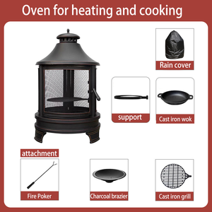 Brasero Multifuncional <span class=keywords><strong>para</strong></span> Jardín, Patio y Exteriores, <span class=keywords><strong>para</strong></span> Fogatas, <span class=keywords><strong>Barbacoas</strong></span> y Cocción, que Brinda Calor - Product Image 5