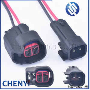 2-poliger wasserdichter Stecker EV6 EV14 Verkabelung des Einspritz ventils Stecker Clips Pigtail Cut & Splice Harness für LS2 LS3 LS7 - Product Image 1