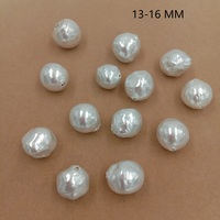 Perles d'eau douce Keshi 100%, 11-16 mm, grandes perles baroques, couleur blanc brillant, entièrement percées