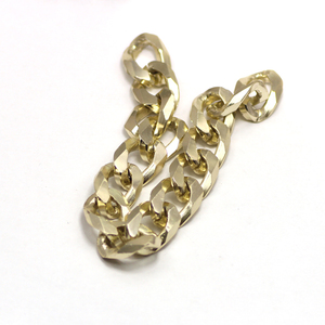 big aluminum 21x15.3mm <span class=keywords><strong>fake</strong></span> silver gold cuban link spectacle chains - Product Image 5