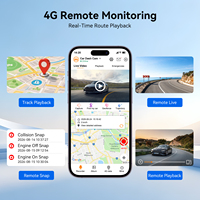 ADINKAM Caméra embarquée 4G Live avec double objectif avant 4K et arrière 1080P, enregistreur GPS, surveillance à distance, contrôle par application, stockage cloud, vision nocturne, DVR