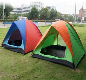Tente de <span class=keywords><strong>camping</strong></span> imperméable pour 2 personnes, style populaire, pour loisirs en plein air, avec poteaux en fibre de verre, double couche - Product Image 2