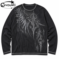 T-shirts vintage pour hommes YOUMI ODM/OEM DTG, logo personnalisé original, style streetwear, effet délavé, t-shirts usés pour hommes