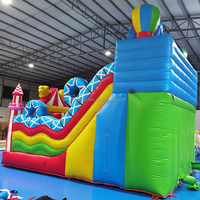 Château gonflable commercial Happy Islands, grande roue, PVC écologique, jeux de fête foraine, château gonflable, toboggan
