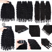 Extensions de cheveux indiens bouclés Remy bruts de 100 grammes, prêts à être expédiés, à pointes simples, longueur étirée 14 pouces, prix de gros