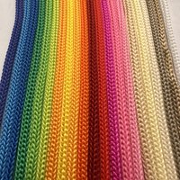 Cordon tressé en polypropylène (PP) écologique de 4 mm, couleur noir et blanc, pour chapeaux, imperméables et sacs à cordon – Stock usine