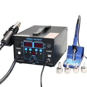 YIHUA 862DA + Station de soudage <span class=keywords><strong>Tig</strong></span> 2 en 1 avec pistolet <span class=keywords><strong>à</strong></span> air chaud et fer <span class=keywords><strong>à</strong></span> <span class=keywords><strong>souder</strong></span> - Product Image 1