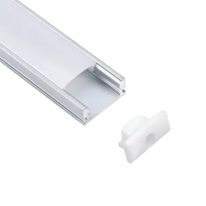 Extrusión de aluminio LED de canal de Luz lineal Led de 17,4x7mm con cubierta difusa