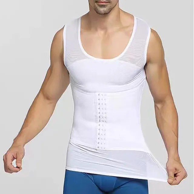Hygieia uomo Shapewear corsetto canotta a compressione addominale controllo vita sottile biancheria intima modellante cintura uomo