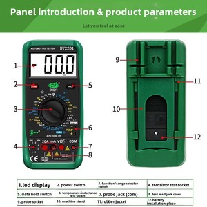Multímetro Automotriz Multifuncional de Alta Precisión, Clase de Precisión 0.1, Duoyi DY2201, Profesional, Totalmente Automático - Product Image 3