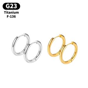 Bán buôn piercing đồ trang sức không gây dị ứng mũi Vòng môi G23 Titanium Hoop Bông tai bản lề phân khúc liền mạch Hoop Clicker - Product Image 1