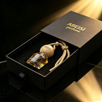 Flacon diffuseur de parfum carré vide en verre de 8 ml, rechargeable, à suspendre, avec bouchon à vis, pour vente en gros