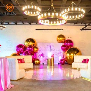 Boules décoratives brillantes NAIRBAG, ballons de fête, décorations de Noël, décorations de mariage, sphères réfléchissantes, boule miroir géante dorée - Product Image 4
