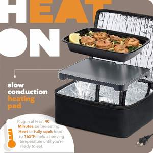 Portable 110V/220V 2-in-1 Handheld Stainless Steel Microwave Heatable Warmer Electric Lunch <b>Box</b> Eco-Friendly Large Office - Product Image 2