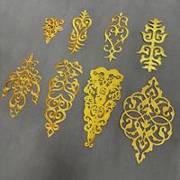 ZSY gros fer sur broderie fleur dorée guipure dentelle passementerie applique patch pour robe de soirée de mariage nuptiale indienne