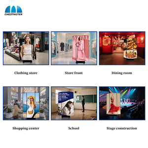 Pantalla LED Plegable para Interiores, Pantalla <span class=keywords><strong>Electrónica</strong></span> Trifold a Todo Color, Tótem Publicitario Móvil, Cartel LED - Product Image 6