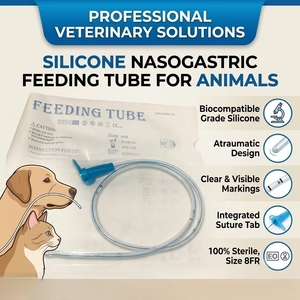 Tubo de Alimentación de Silicona Veterinaria Profesional, Diseño de Punta Cerrada Atraumática, Tubo NG para Mascotas, para Hospital Veterinario - Product Image 4