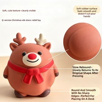 Jouet Squishy Géant de Noël Père Noël Bonhomme de Neige Renne, Jouet Anti-Stress Géant de Noël avec Boîte Cadeau