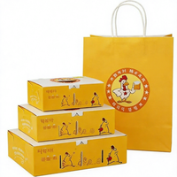 Boîte à poulet frit biodégradable OEM, adaptée aux aliments, recyclable, avec pelliculage mat, impression personnalisée, combo boîte à lunch pour restauration rapide