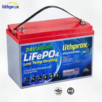 Batterie marine au lithium LiFePO4 24V 300AH Grade 6000+ à décharge profonde avec BMS intelligent RS485, borne M8, CE RoHS IP67, durée de vie de 10 ans