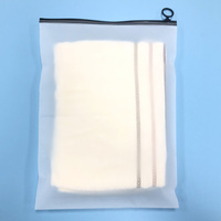 Sac d'emballage pour vêtements en plastique transparent biodégradable compostable avec fermeture éclair givrée et logo personnalisé
