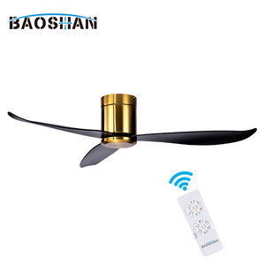 Ventilateur de plafond décoratif moderne BAOSHAN, nouveau design, 48 à 52 pouces, 3 pales en ABS, télécommande - Product Image 1