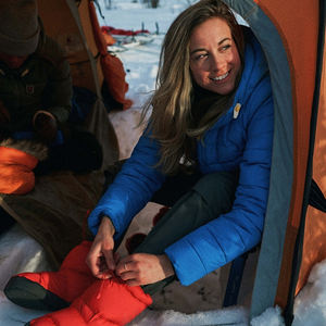 Bottes d'hiver d'extérieur en duvet, chaussures de camping, rembourrage en duvet d'<span class=keywords><strong>eider</strong></span>, chaudes, ultralégères, à semelle souple, chaussettes en duvet - Product Image 4
