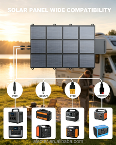 Panel Solar Monocristalino Plegable de 600W 36V, Portátil, IP64, Eficiencia del 23%, con Cable Adaptador para Estación de Energía, RV - Product Image 2