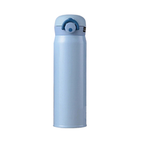 Bouteille d'eau isotherme réutilisable en acier inoxydable 304 avec couvercle à bouton verrouillable, anti-fuite, pour boire directement