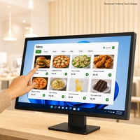 Pantalla Táctil Comercial con Carcasa Metálica de 21.5/24/27 Pulgadas, PC Todo en Uno, Kiosco de Autoservicio para Restaurantes, Menú Digital, Comida Rápida