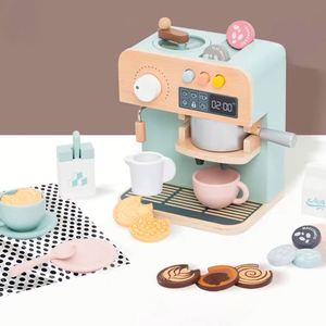 Vente en gros Gemma Toys Cafetière en bois, accessoires de cuisine multi-jeux pour tout-petits, ensemble de jouets d'imitation pour enfants garçons et filles de 0 à 7 ans - Product Image 1