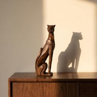 Figurines léopard en résine synthétique colorées, style luxe léger, styles variés, style campagnard américain, pour la maison, le salon, Diwali, et occasions de sympathie