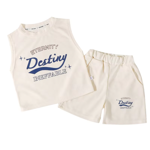 Conjunto de Dos Piezas de Verano Informal para Niños, Chaleco Sin Mangas y Pantalones Cortos, Gran Venta - Product Image 6