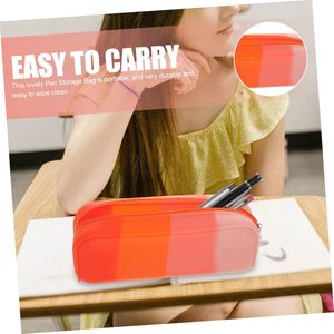 Silicone Zipper <b>Makeup</b> Bags Multi-functional Smell Proof Durable Cosmetic Bag for Women Pencil Pouch School Office Desktop - Product Image 2