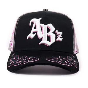 Gorra de Béisbol de Gamuza con Interior de Satén de 5 Paneles y Logo Bordado 3D en Etiqueta Personalizada, Éxito de Ventas 2025, Tito Doble P <span class=keywords><strong>Rosones</strong></span> - Product Image 4