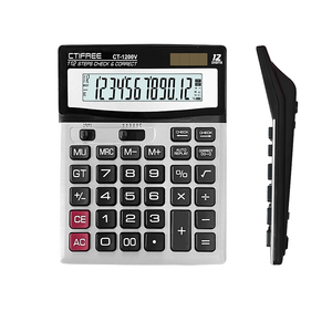 <span class=keywords><strong>Calculadora</strong></span> de Escritorio de Metal y Plástico de 12 Dígitos KT-1200 al por Mayor, Certificación CE ROHS, Fuente de Alimentación Dual, Logotipo Personalizado, Solar/Batería - Product Image 2