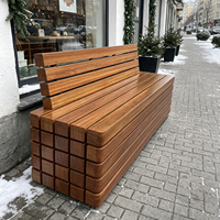 Banc de patio carré en bois massif à prix de gros, assise finie, structure métallique durable - Banc long personnalisé pour jardin, repas en plein air
