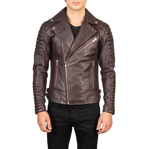 Blouson en cuir de mouton véritable Blouson en cuir de moto pour hommes Blouson en cuir multicolore pour hommes - Product Image 3