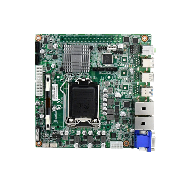 New MINI-ITX Industrial Motherboard EITX-7500 Intel CPU LGA1200 DDR4 32GB Double Channel 2 SATA 2xRS232 Server Motherboard