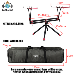 Nuevo Soporte Plegable Mejorado para Cañas de Pescar, Ajustable a 270°, de Aleación de Aluminio, con <span class=keywords><strong>4</strong></span> Patas, Portátil, para Pesca de Carpas - Product Image 4